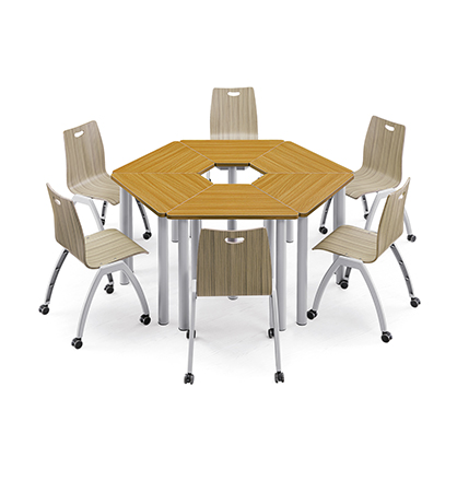 Desks and chairs