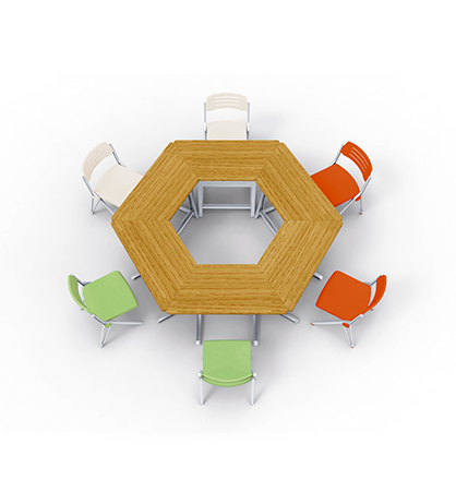 Desks and chairs